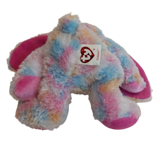 Ty Beanie Baby Of The Month Fritters Bunny Plush Toy Multicolor 2004 NEW - Picture 10 of 11